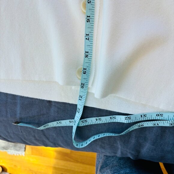 Holebrook Sweden Organic Cotton Knit Polo Sweater Top Ivory Short Sleeve  L - Picture 9 of 9